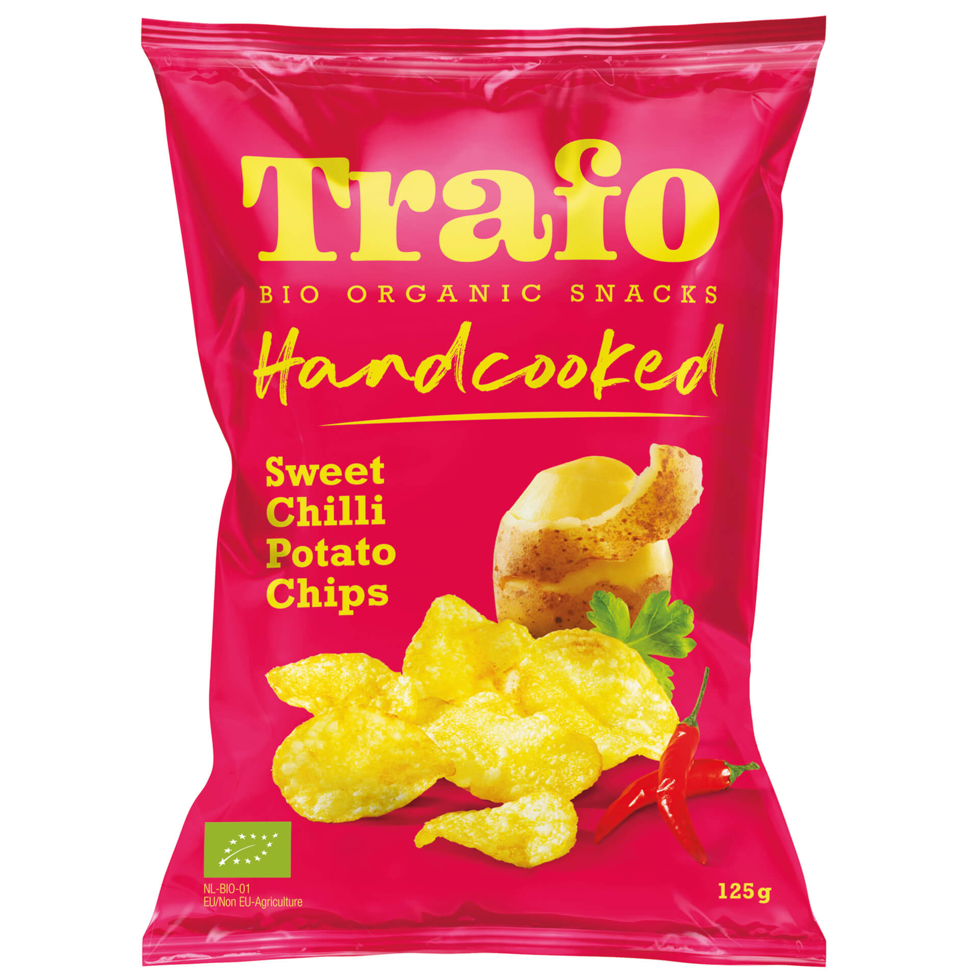 Trafo Handcooked chips chili doux bio 125g
